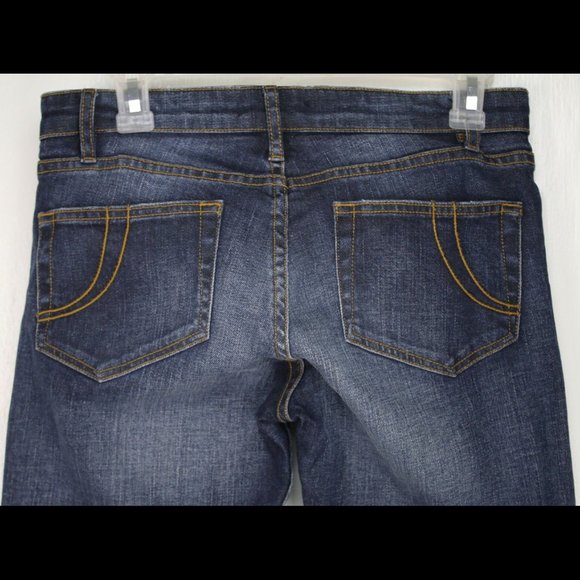 Maje Blue Distressed Womens Jeans Country Cowgirl Size Waist 28 1/2 Inseam 29 - Picture 8 of 9